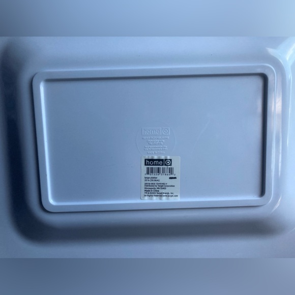 Home Turquoise Art Deco Beach Scene Heavy Duty Large Melamine Serving Platter - Picture 13 of 15